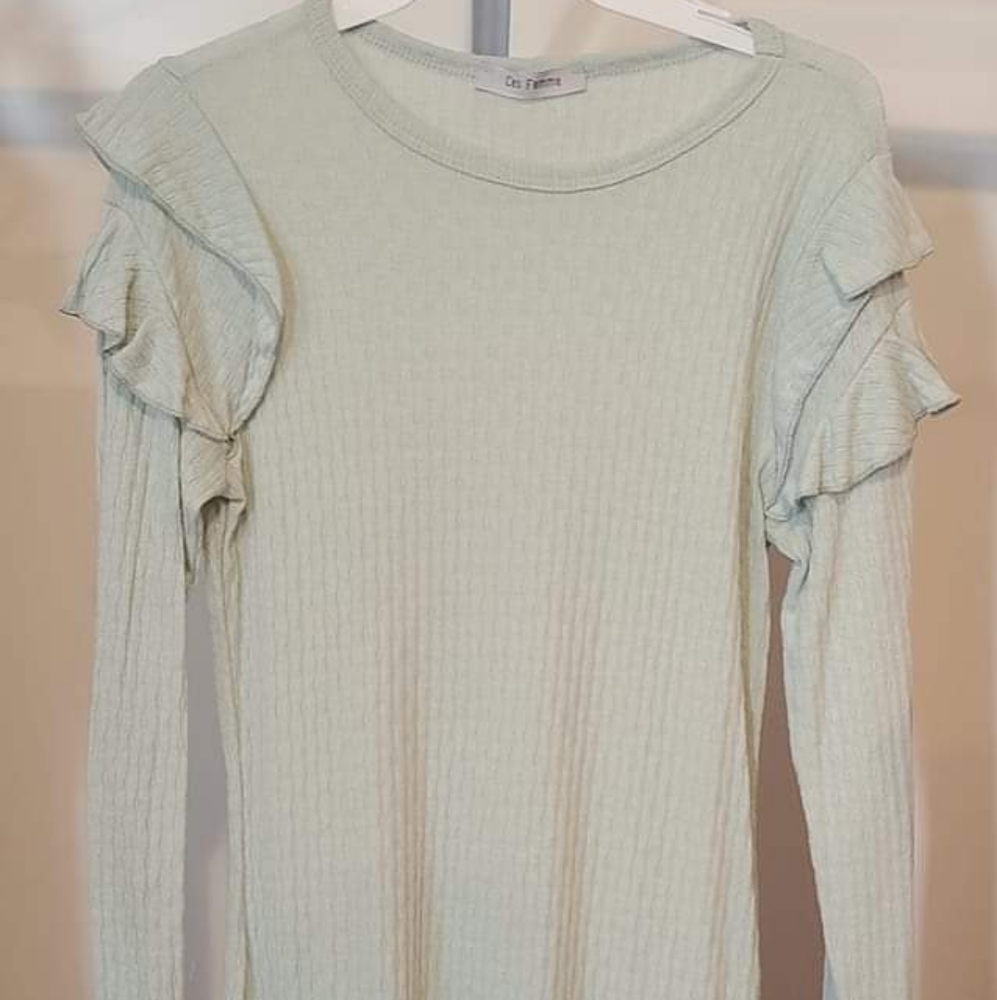 Mint green boutique top